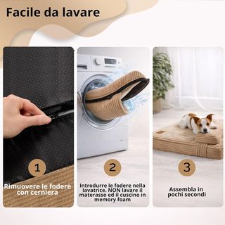 Materassino Cuccia Ortopedico per Cani con Cuscino