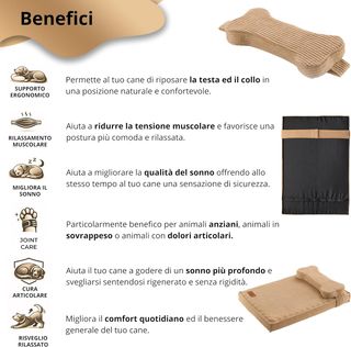 Materassino Cuccia Ortopedico per Cani con Cuscino