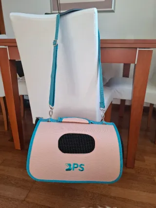 Transportín Perros y Gatos Rosa y Turquesa