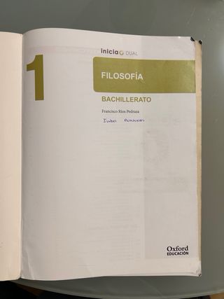 Libro Filosofía (1.º Bachillerato)