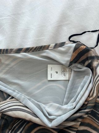 Vestido a media pierna  estampado cebra