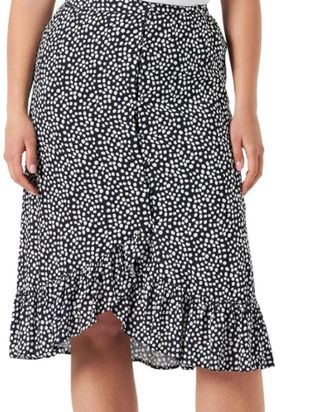 Falda Naf Naf lunares blanco y marino