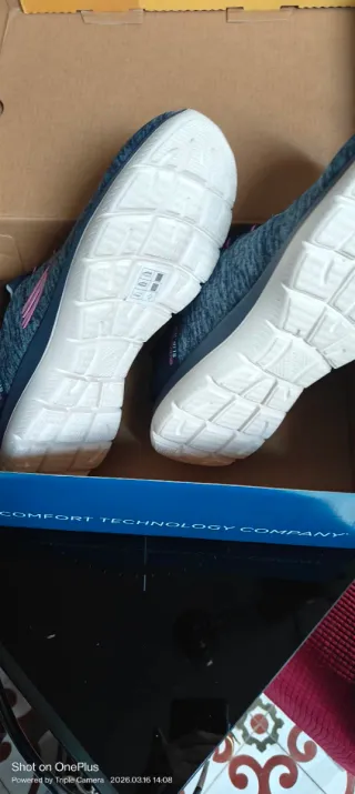 Zapatillas Skechers Mujer Slip-ins Azul/Rosa