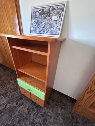 Mueble juvenil madera con cajones
