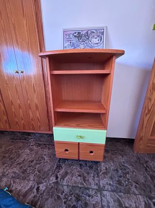 Mueble juvenil madera con cajones