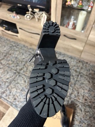 Botas de plataforma con cordones negras