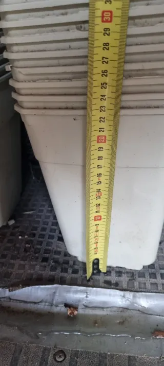 140 Macetas Plástico Blancas