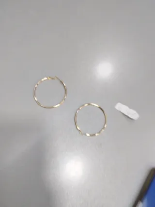 Q567 Orecchini cerchio sottili inox color oro