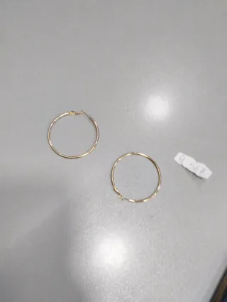 Q567 Orecchini cerchio sottili inox color oro