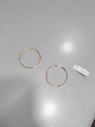 Q567 Orecchini cerchio sottili inox color oro