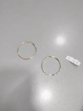 Q567 Orecchini cerchio sottili inox color oro