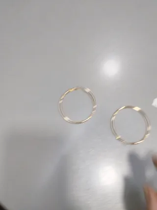 Q567 Orecchini cerchio sottili inox color oro