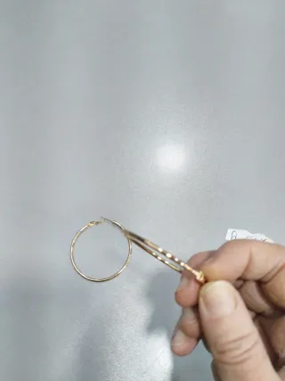 Q567 Orecchini cerchio sottili inox color oro