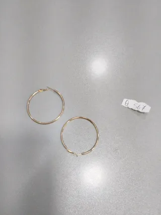 Q567 Orecchini cerchio sottili inox color oro