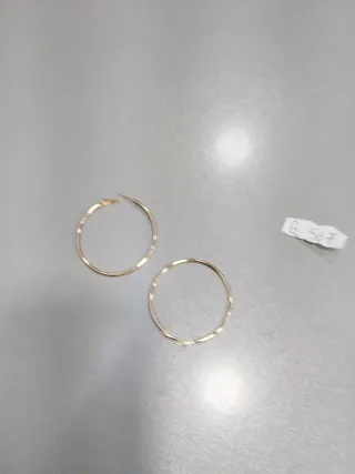 Q567 Orecchini cerchio sottili inox color oro