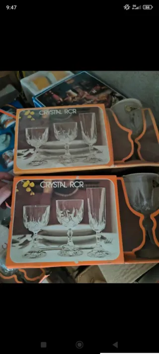 Bicchieri cristallo RCR anni '70