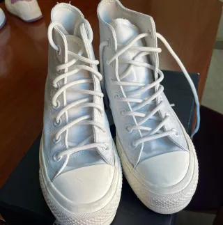 Converse plataforma beige niña