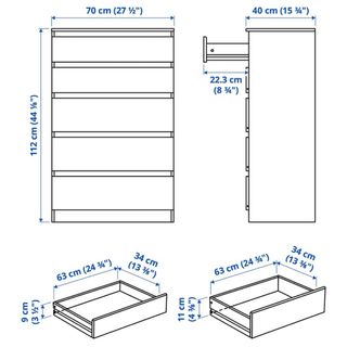 Cómoda Ikea Kullen Blanca