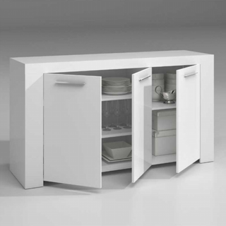 Aparador Buffet 3 Puertas. Blanco Artik