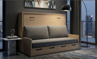 CAMA MATRIMONIO ABATIBLE CON SOFÁ 135.