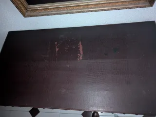 Mesa tijera antigua madera y metal