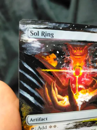 Carta Sol Ring MTG tlotr pintada a mano