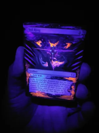 Carta Sol Ring MTG tlotr pintada a mano