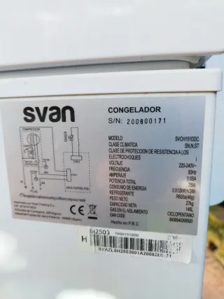 Arcón Congelador Svan 150L