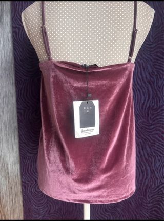 Top terciopelo Stradivarius Talla M