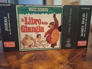 4 Film Super8 Cofanetti Zorro Robin Hood Giungla