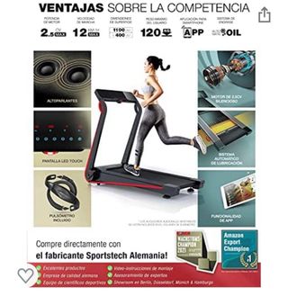 Cinta de correr negra y roja