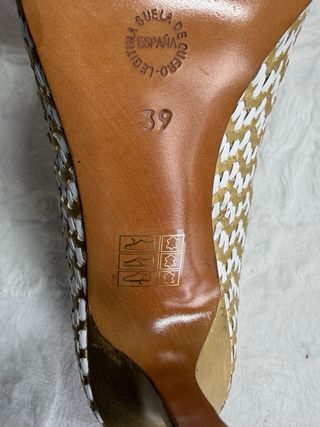 Zapatos Nicolas Piel Dorados y Blancos