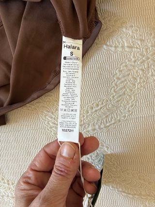 Vestido Halara Manga Larga Bolsillos Marrón