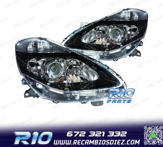 FAROS PARA RENAULT CLIO III COLLECTION 09-12 NEGRO