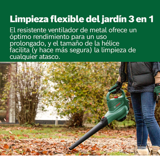 Aspirador soplador Bosch UniversalGardenTidy3000