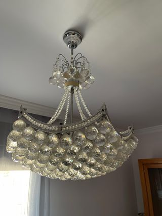 Lámpara araña cristal 15 bombillas