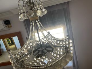 Lámpara araña cristal 15 bombillas