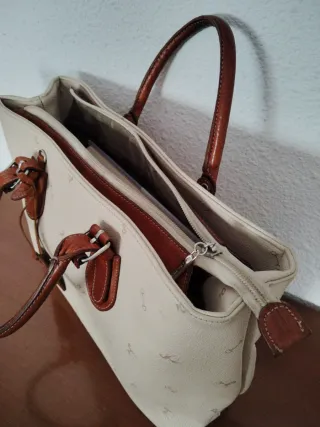 Bolso Petusco Piel Beige/Marrón