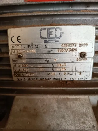 Motor CEG 4 HP 2850/3420 RPM