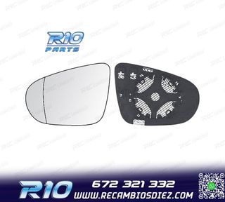 CRISTAL ESPEJO BASE IZQUIERDO VOLKSWAGEN VW GOLF VI 08-12