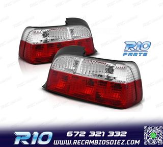 PILOTOS BMW E36 COUPE ROJO CROMO