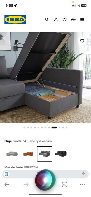 Sofá cama chaise longue tela