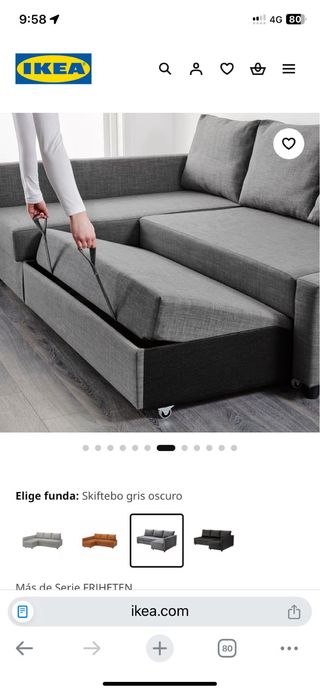 Sofá cama chaise longue tela