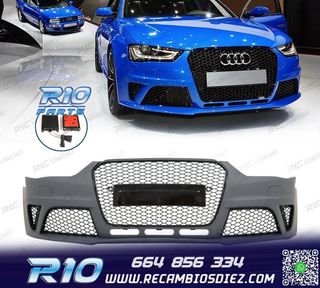 PARAGOLPES DELANTERO AUDI A4 B8 11-15 LOOK RS PARRILLA NEGRA