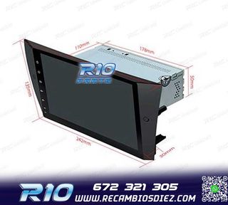 RADIO GPS ANDROID 14 BMW E90 E91 E92 E93 PANTALLA 9" TACTIL