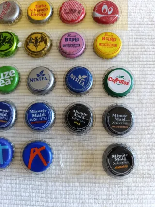 Lote de chapas de refrescos variados
