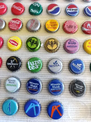 Lote de chapas de refrescos variados