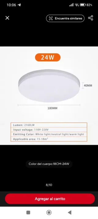 Lámpara LED Techo Circular 24W