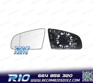 CRISTAL ESPEJO + BASE IZQUIERDO AUDI A6 C6 4F 04-08