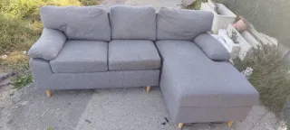 Sofá Chaiselongue Gris Tela